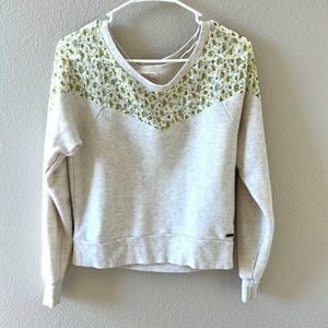 Roxy sweatshirt lace top trim